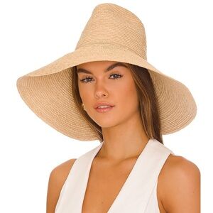 Janessa Leone Tinsley Straw Hat Natural Small EUC